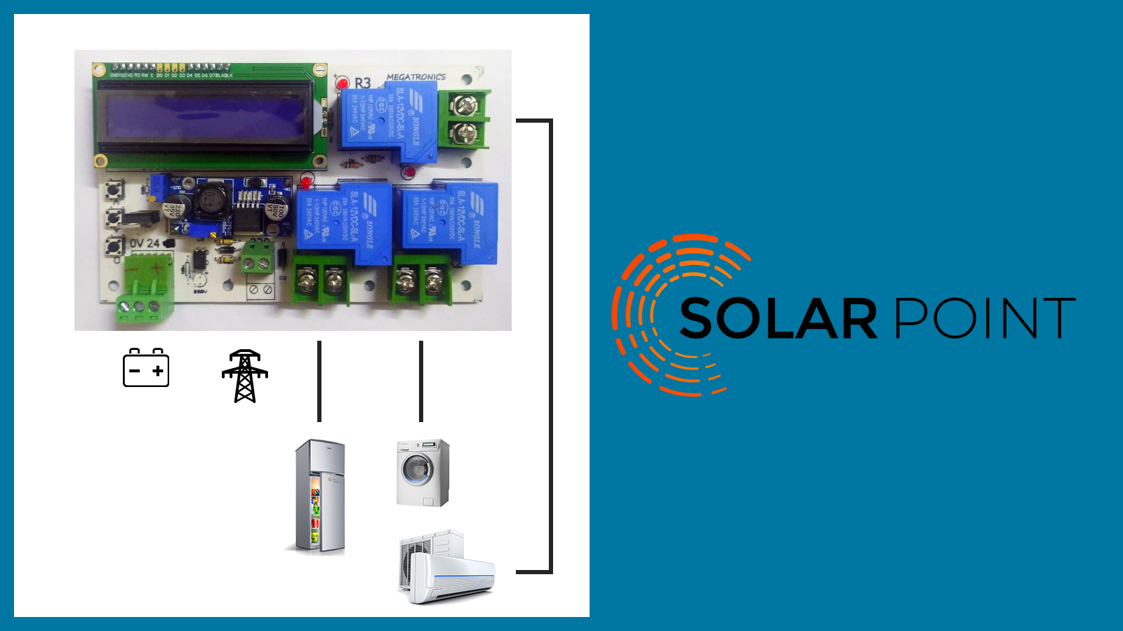 دارة التحكم الأوتوماتيكي لأحمال أنظمة الطاقة الشمسية
